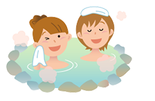 温泉のイラスト