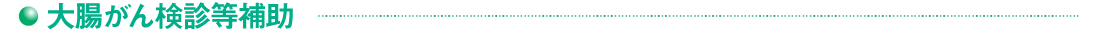 大腸がん検診等補助